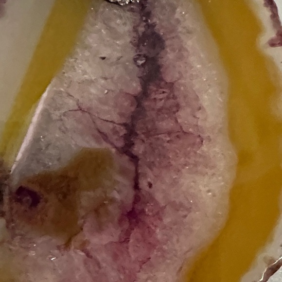 JADE stone Purple and Gold Pendant Necklace​​​​​​ - Picture 8 of 12